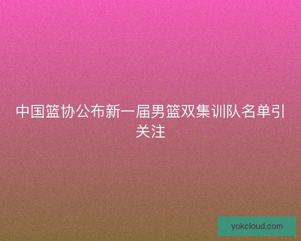 中国篮协公布新一届男篮双集训队名单引关注